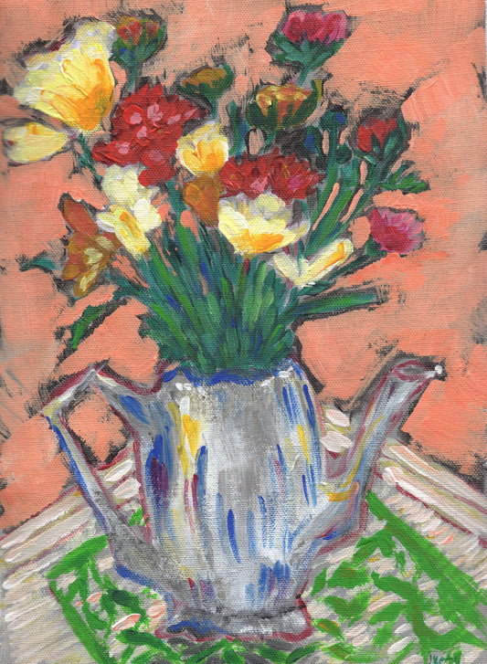 Flowers in a teapot